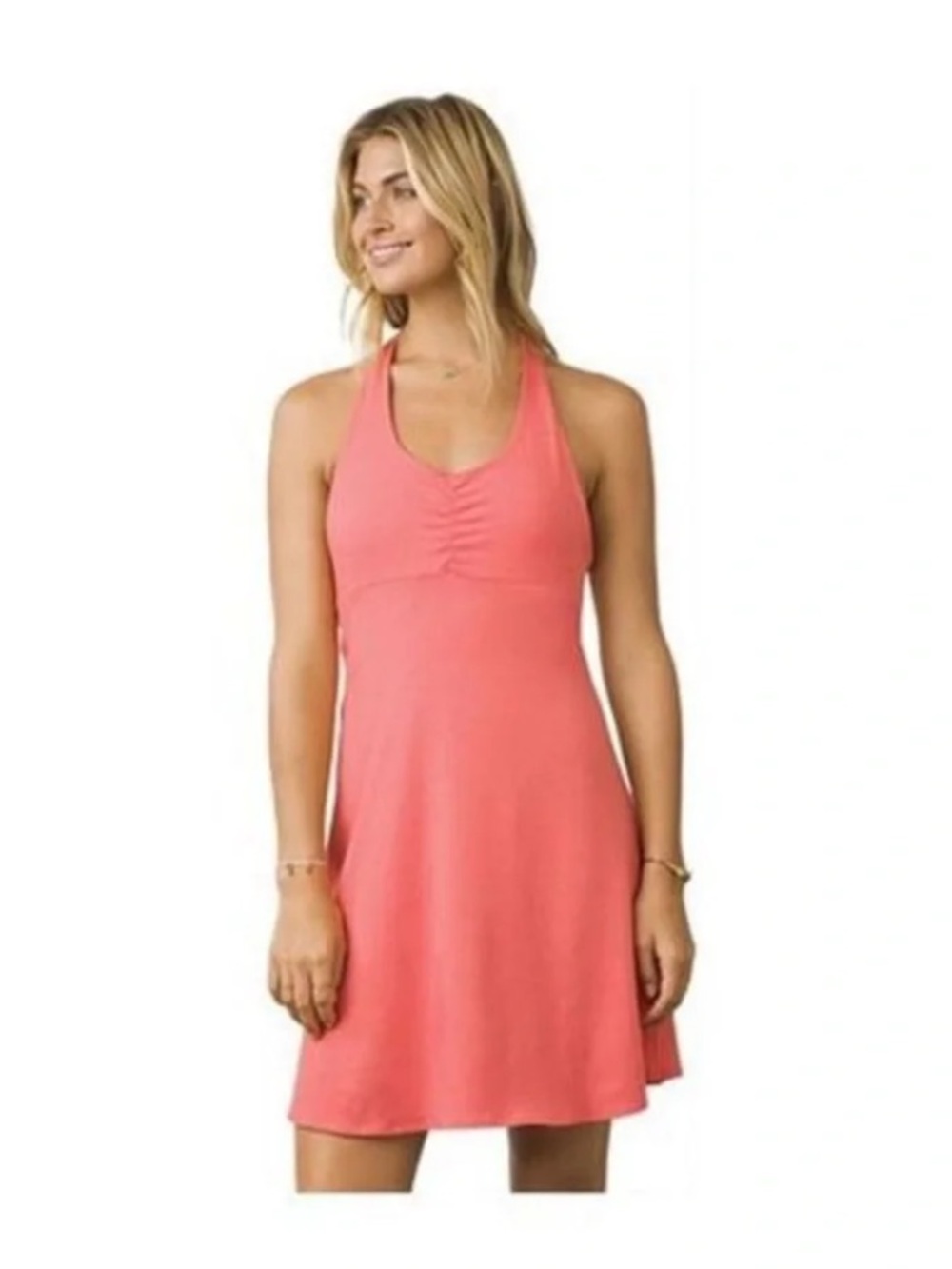 Prana Coral Halter Mini Dress
